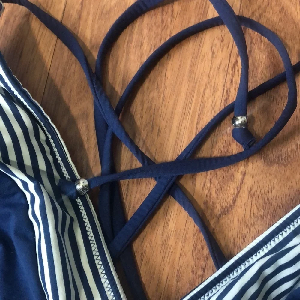 Vineyard Vines Women’s One Piece Bathing Suit Size XL Nautical Navy Blue